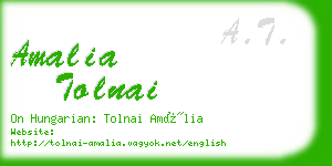 amalia tolnai business card